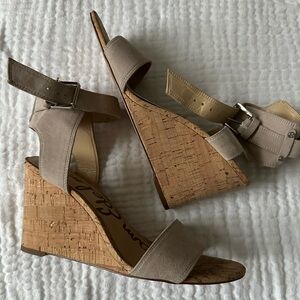Sam Edelman Willow Wedge Sandal Saddle Suede